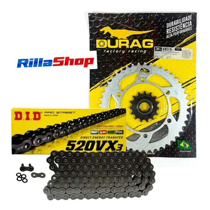 Kit Relação Did 520 Vx3 112l Durag 45/15 Xt 660 Ténéré 2004 até 2018