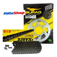 Kit Relação Did 520 Vx3 112l Durag 43/15 Kawasaki Z750 2004 até 2012 - imagem 1