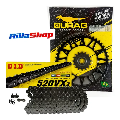 Kit Relação Did 520 Vx3 112l Durag 47/16 Bmw 650 Gs Pegaso