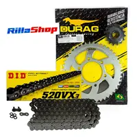 Kit Relação Did 520 Vx3 114l Durag 45/15 Kawasaki Z800 13/16 - imagem 1