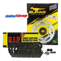Kit Relação Did 520 Vd 106l Durag 41/14 Ninja 400 18/23 Cinza - imagem 1