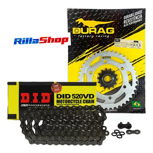Kit Relação Did 520 Vd 106l Durag 41/14 Ninja 400 18/23