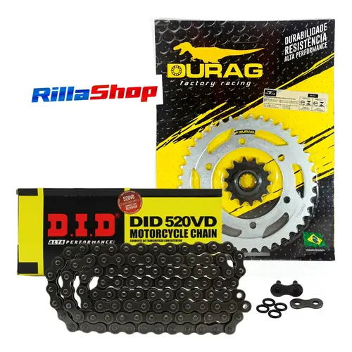 Kit Relação Did 520 Vd 106l Durag 41/14 Ninja 400 18/23