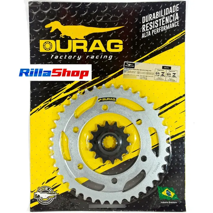 Kit Relação Did 520 Vd 106l Durag 41/14 Ninja 400 18/23 Cinza