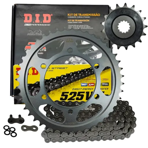 Kit Relação Premium Did Jt 525 Vx3 116 L 44/17 Suzuki Gsx S 1000 Z F S Katana Gt Gta Gx 2015 até 2025 Gsx S 950 2022 até 2024