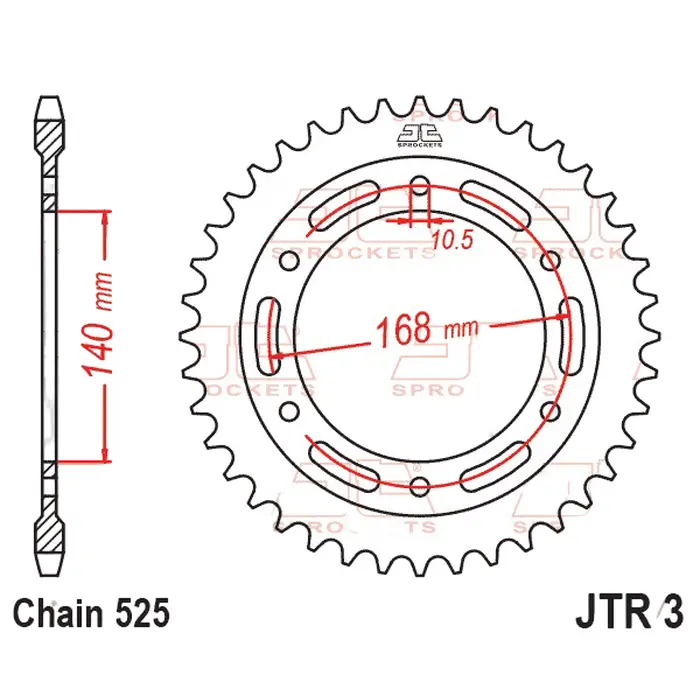 Kit Relação Premium Did Jt Bmw F 800 R de 2009 até 2018 10,5mm
