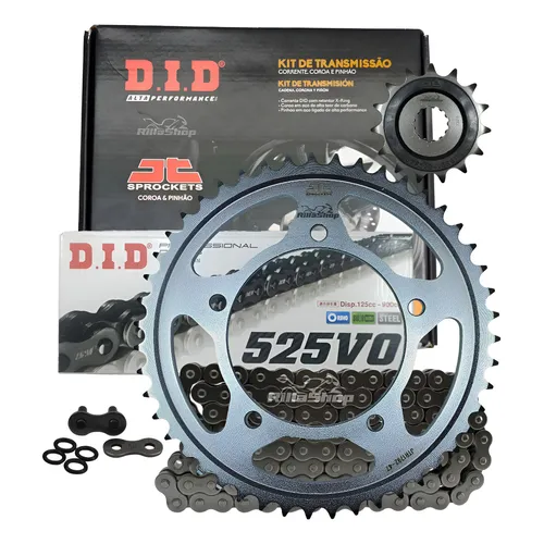 Kit Relação Premium Did Jt 525 V0 118 L 47/15 Suzuki Dl 650 V Strom 04/12 A V Strom 07/24 XA V Strom 15/24