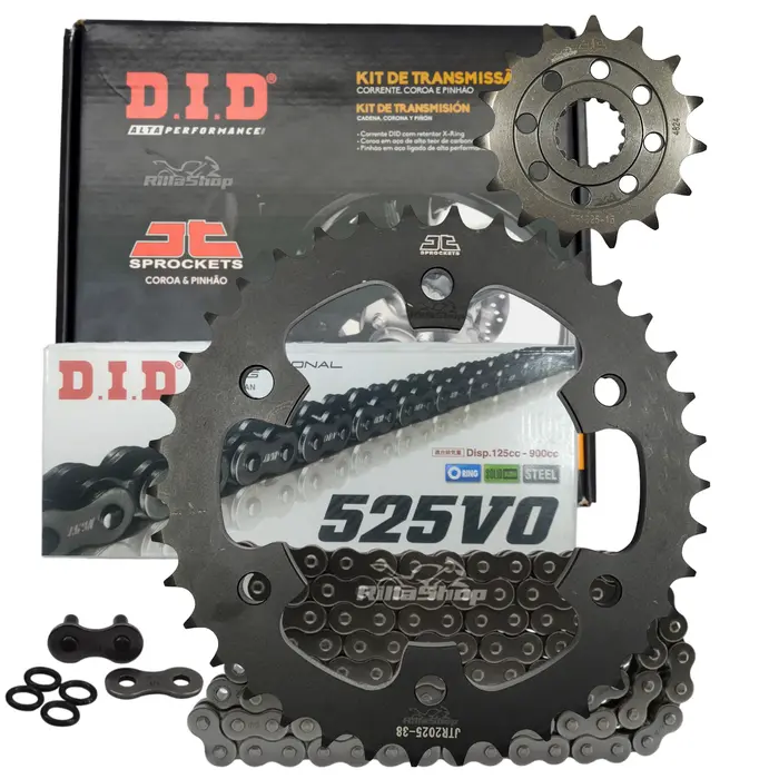 Kit Relação Premium Did Jt Royal Enfield Interceptor Continental 650 de 2018 até 2025