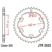 Kit Relação Premium Did Jt Royal Enfield Interceptor Continental 650 de 2018 até 2025 - imagem 3