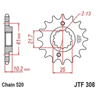 Kit Relação Premium Did Jt Yamaha Xt 660 R de 2004 até 2018 X Supermotard de 2004 até 2017 - imagem 5