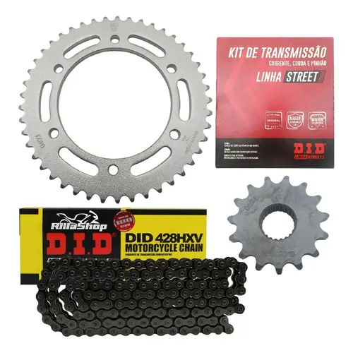 Kit Relação Street Did 428 Hxv 132 L 45/15 Yamaha Ys 250 Fazer 2006 até 2017