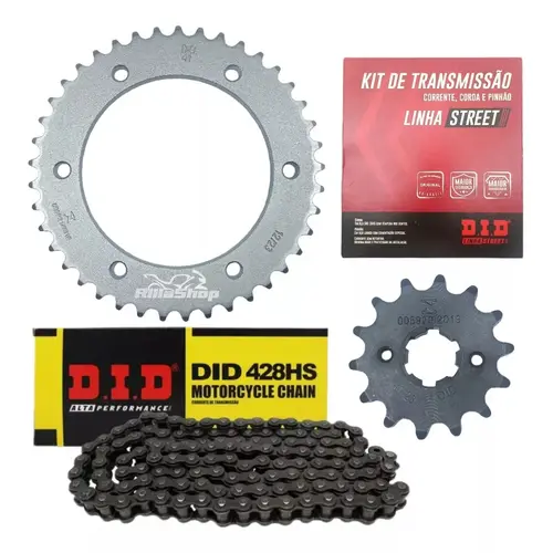 Kit Relação Street Did 428 Hs 128 Elos 41/14 Yamaha Fazer 150 Fz 15 2022 a 2024