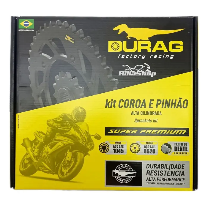 Kit Coroa e Pinhão Durag Bajaj 200 Dominar de 2022 até 2025