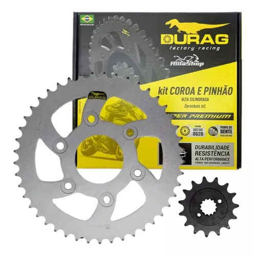 Kit Coroa e Pinhão Durag 520 45/15 Ktm 390 Duke 2013 até 2024