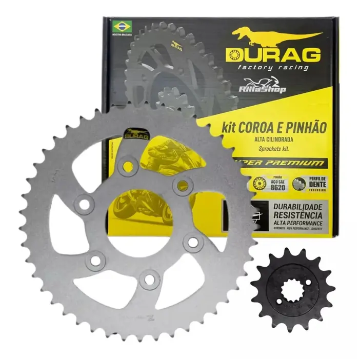 Kit Coroa e Pinhão Durag Ktm 390 Duke de 2013 até 2024