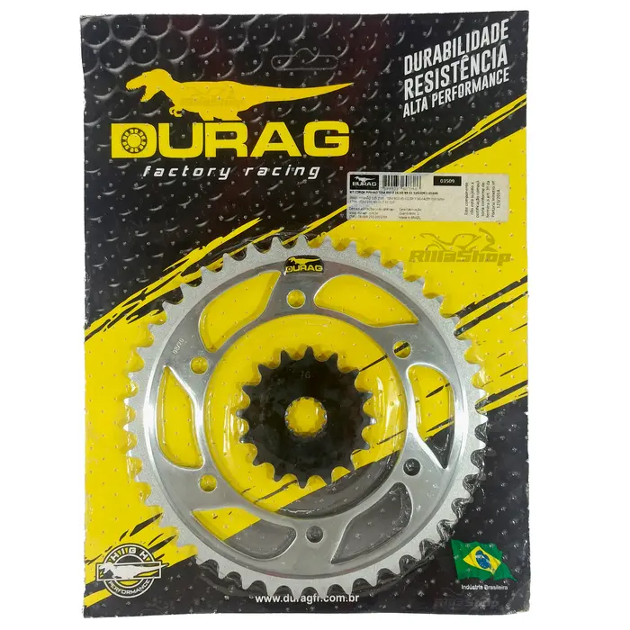 Kit Coroa e Pinhão Durag Yamaha Tdm 850 de 1999 até 2001