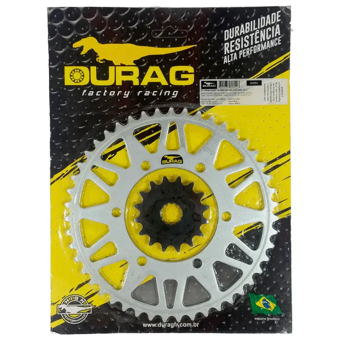 Kit Coroa e Pinhão Durag Triumph 675 Daytona de 2006 até 2016