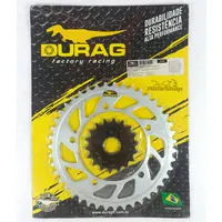 Kit Coroa e Pinhão Durag Passo 525 Coroa 43 e Pinhão 18 para Bonneville Scrambler 865 de 2006 até 2015 - imagem 1