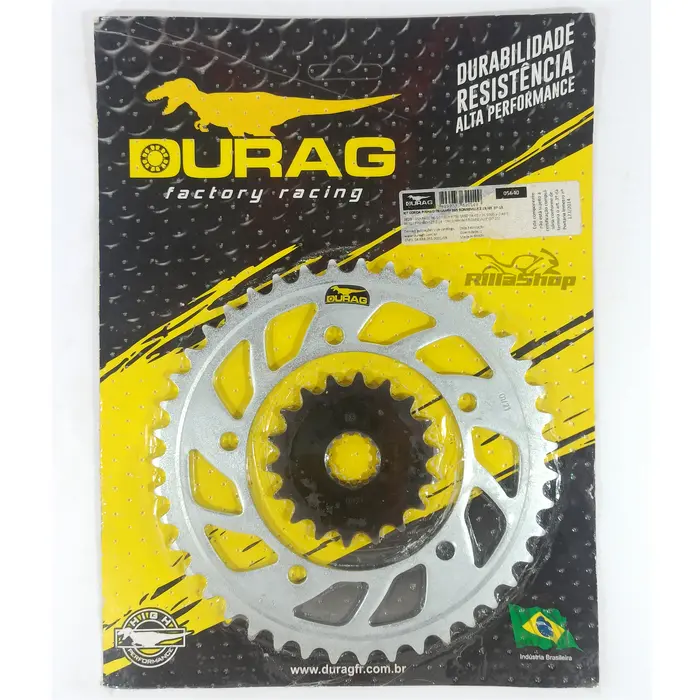 Kit Coroa e Pinhão Durag Passo 525 Coroa 43 e Pinhão 18 para Bonneville Scrambler 865 de 2006 até 2015