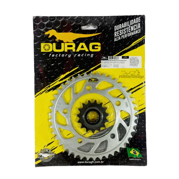 Kit Coroa e Pinhão Durag Cb 600 Cbr 600 Hornet de 1992 até 2007