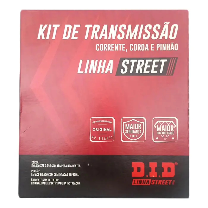 Kit Relação Street Did Bajaj 250 Dominar de 2024 e 2025