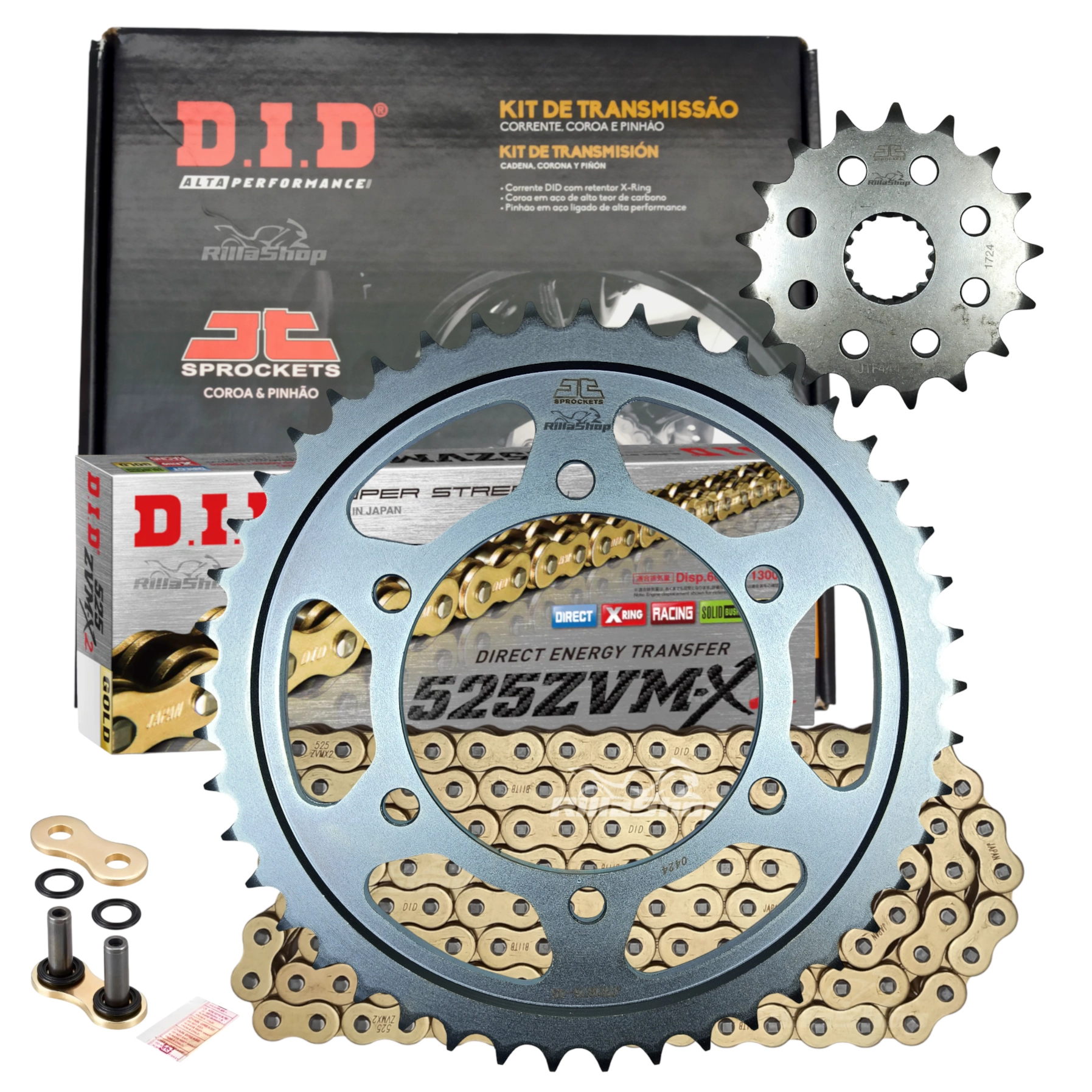 Kit Relação Premium Did Jt 525 Zvm-X2 120 L 45/17 Suzuki Gsx R 1000 2017 até 2024 R Rz Z 2017 até 2024