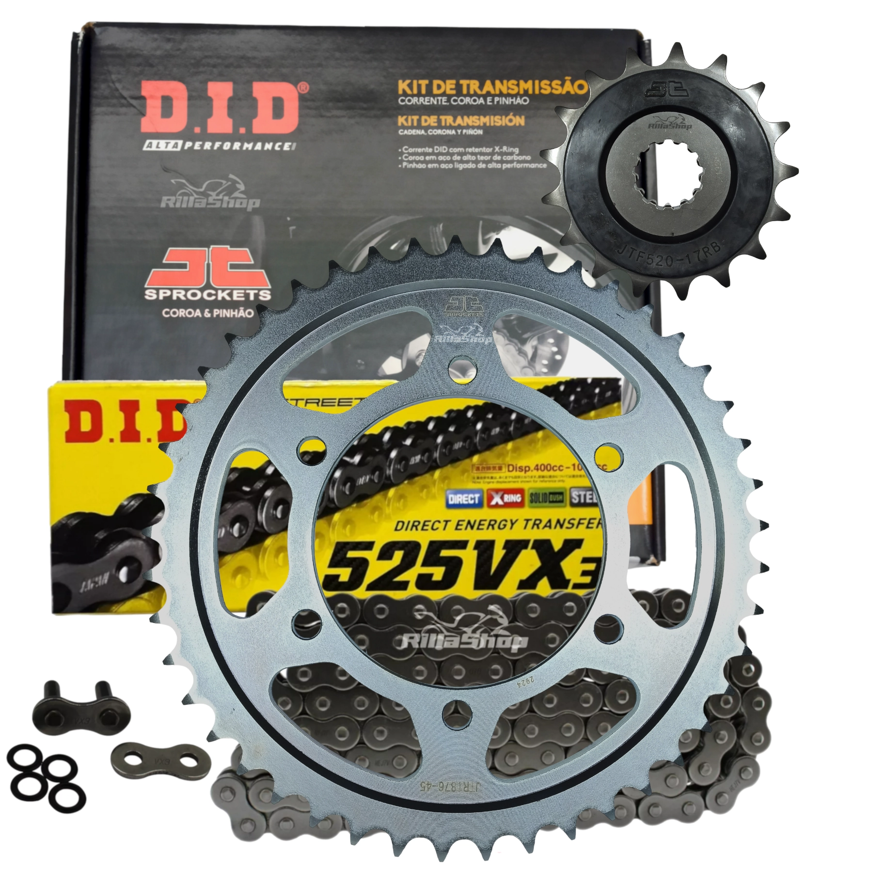 Kit Relação Premium Did Jt 525 Vx3 116 L 45/17 Suzuki Gsx R 750 Srad 2014 até 2019
