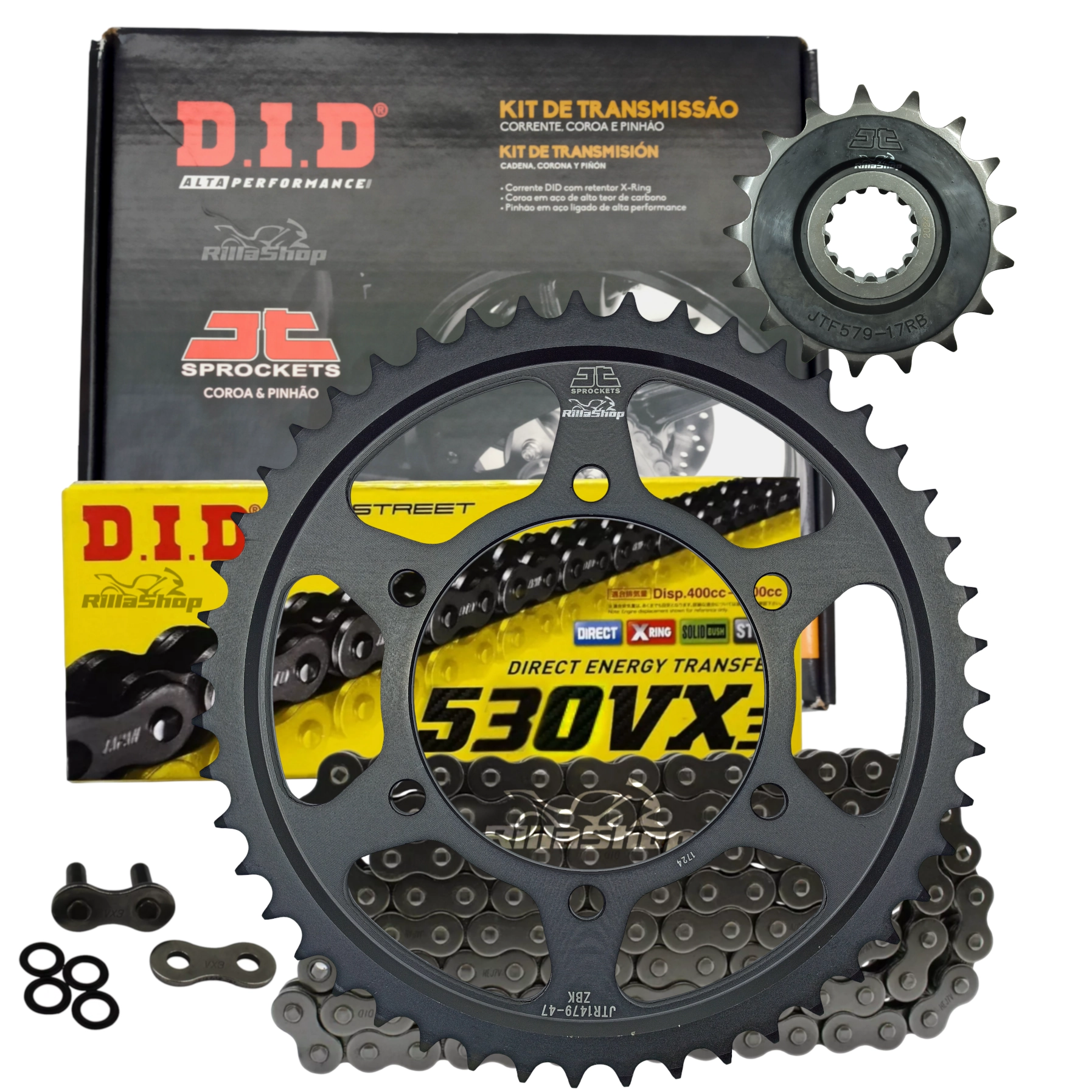 Kit Relação Premium Did Jt 530 Vx3 120 L 47/17 Yamaha Yzf R1 2009 até 2014