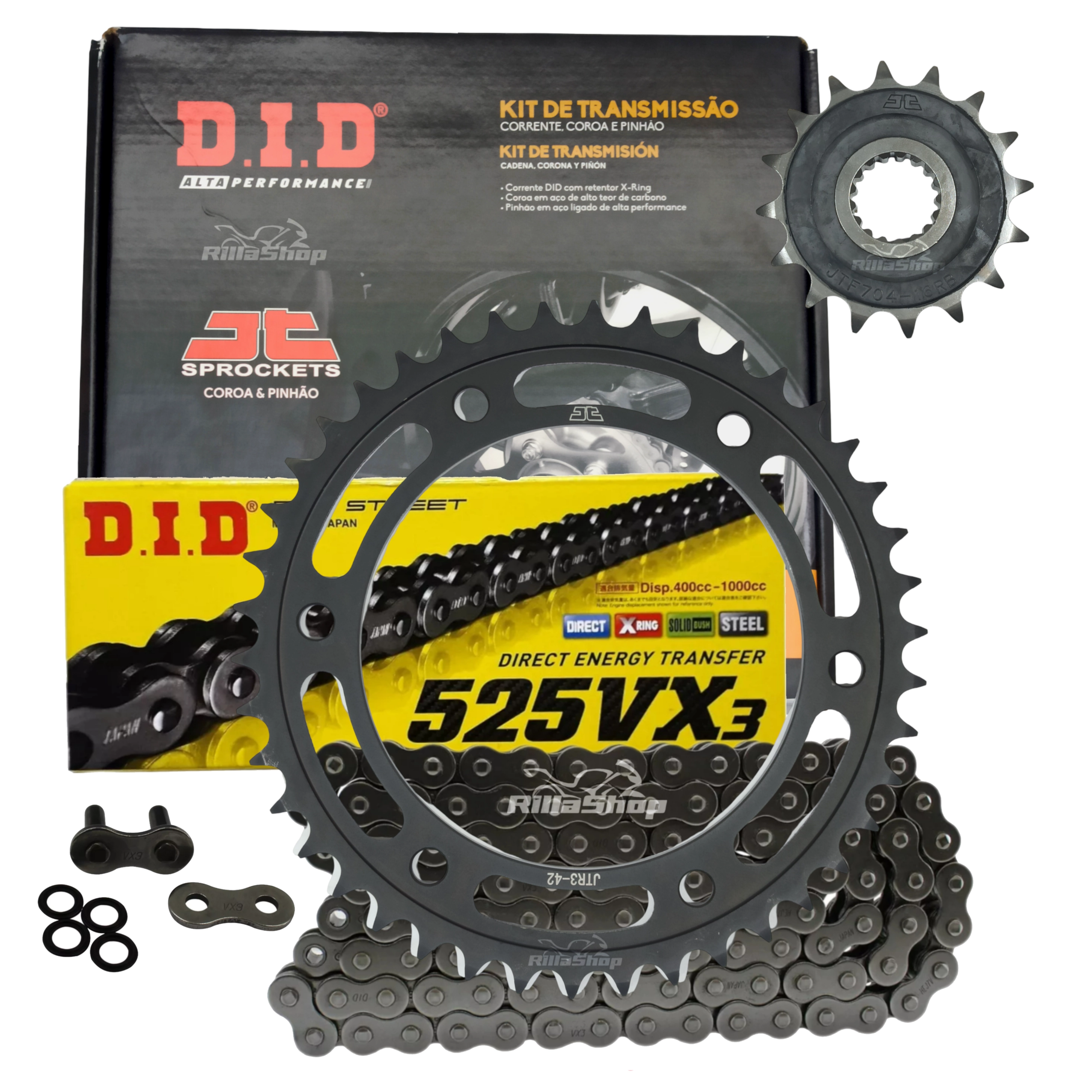Kit Relação Premium Did Jt 525 Vx3 116 L 42/16 Bmw F 800 Gs 2007 até 2018 Gs Adventure 2013 até 2018 10,5mm
