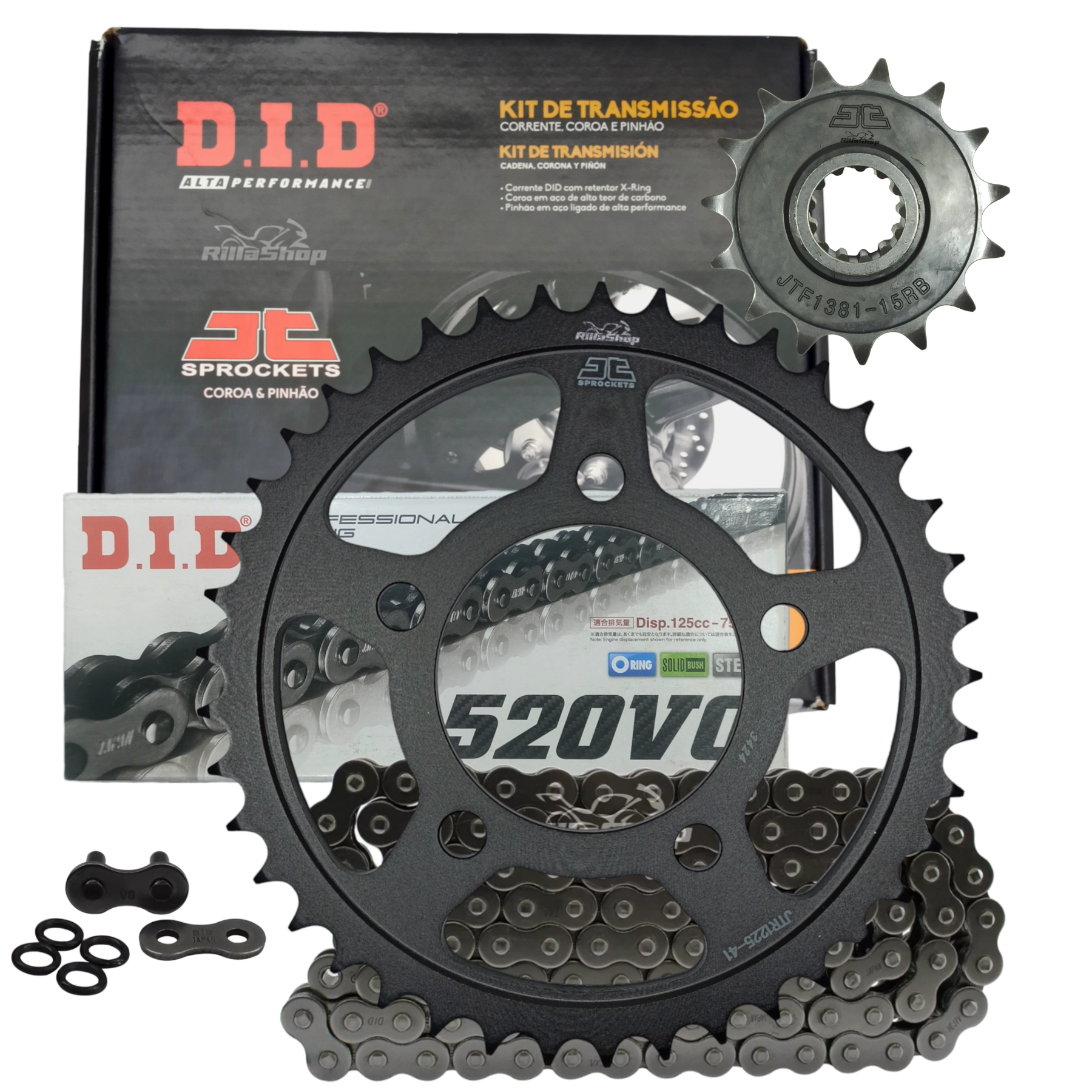 Relação Premium Did Jt 520 V0 112 L 41/15 Honda Cb 500 X 19/24 Cb 500 F 22/24 Cbr 500 R 22/23 Cl 500 23/24 Cmx 500 Rebel 17/23