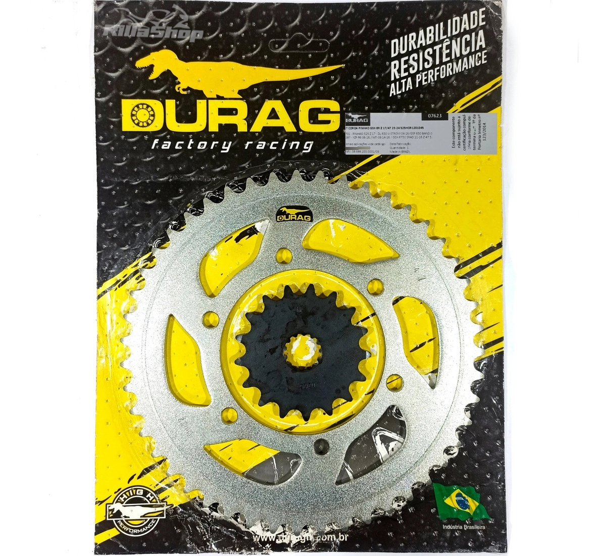 Kit Coroa e Pinhão Durag 525 47/17 Suzuki Gsx 8 R 2023 até 2025