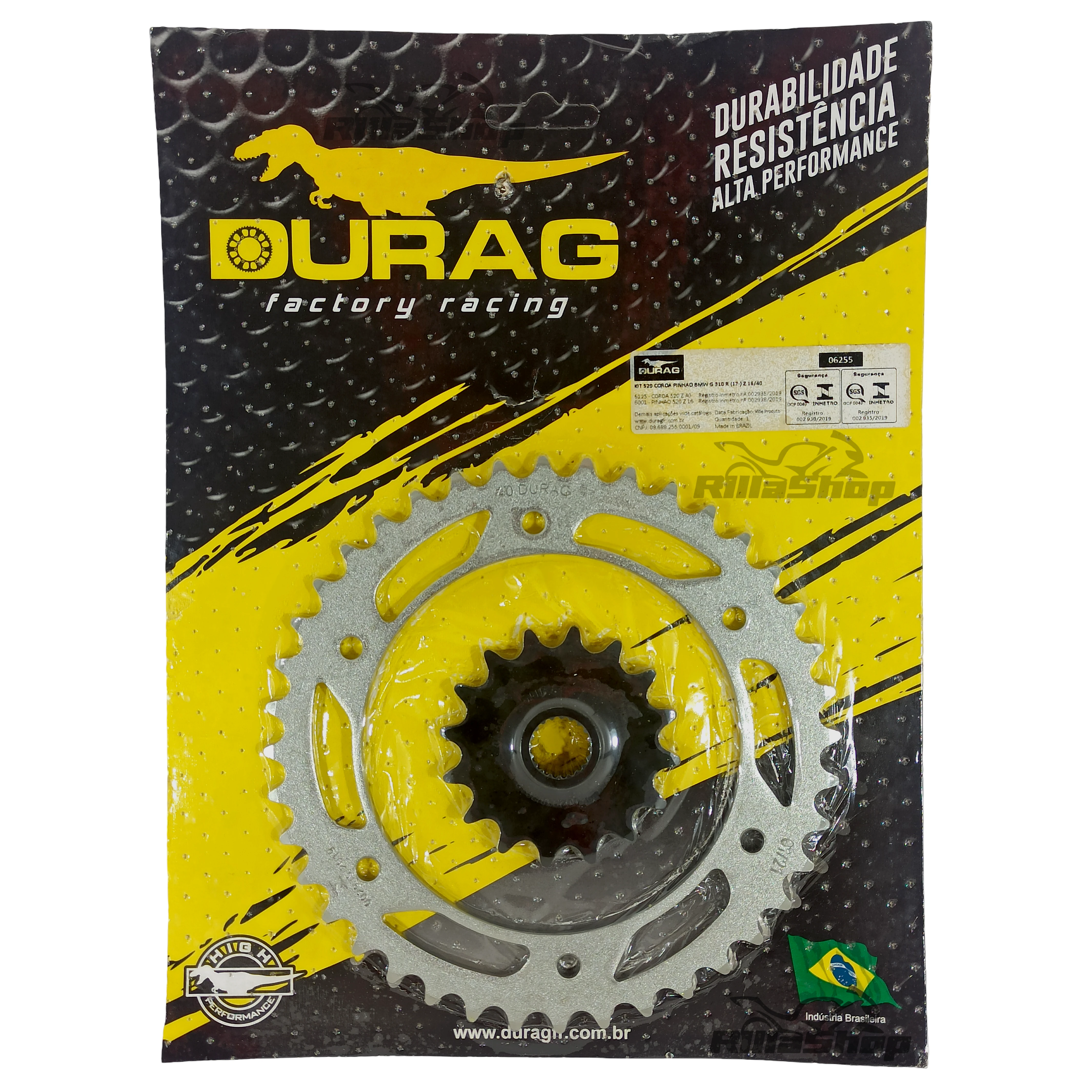 Kit Coroa e Pinhão Durag 520 40/16 Bmw G 310 R 2017 até 2023