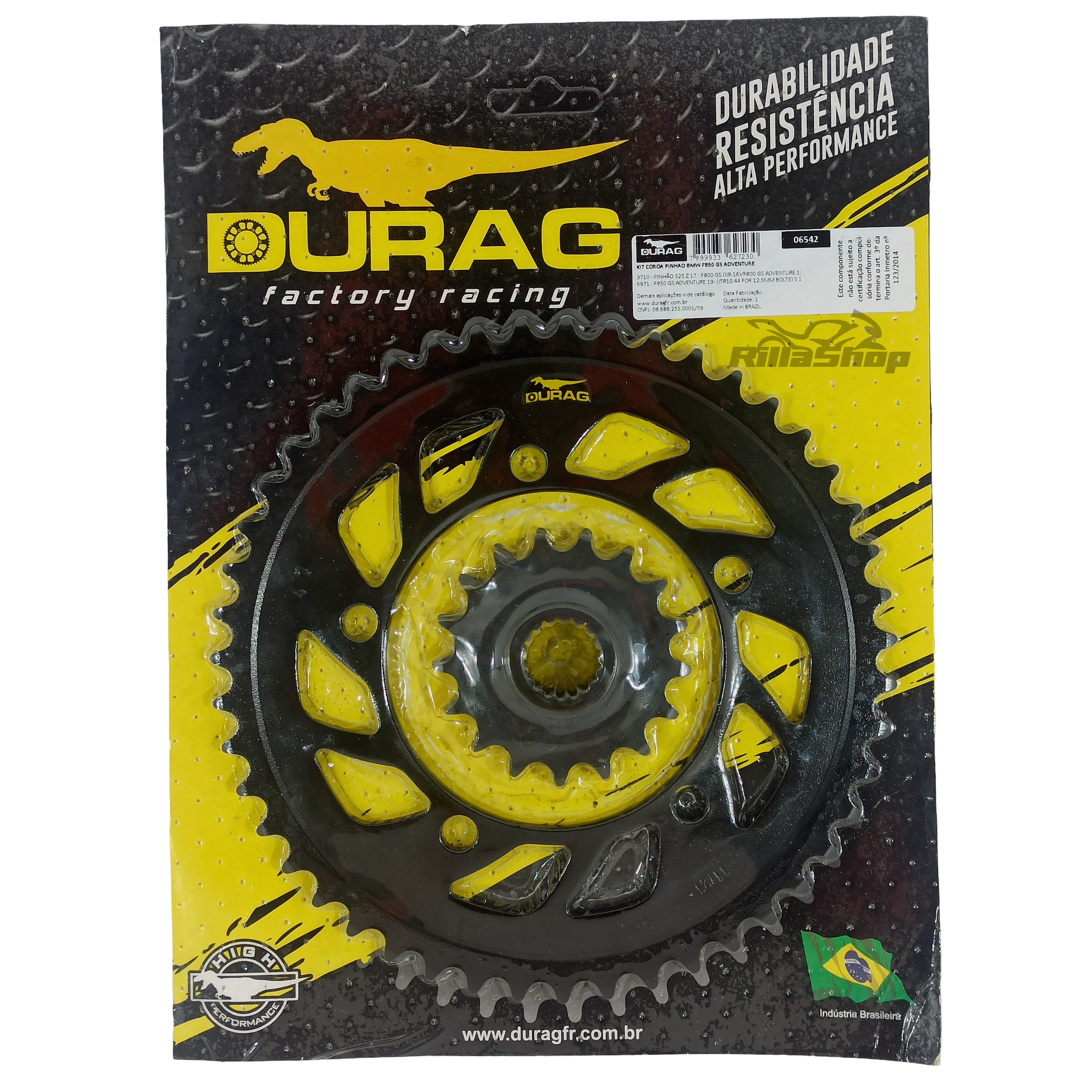Kit Coroa E Pinhão Durag 525 47/17 Bmw F 750 Gs 18/24 F 800 Gs 24/25 F 850 Gs 18/24 Gs Adventure 24/25 F 900 Gs Adventure 24/26 F 900 R Xr Sport 20/24 12,5mm