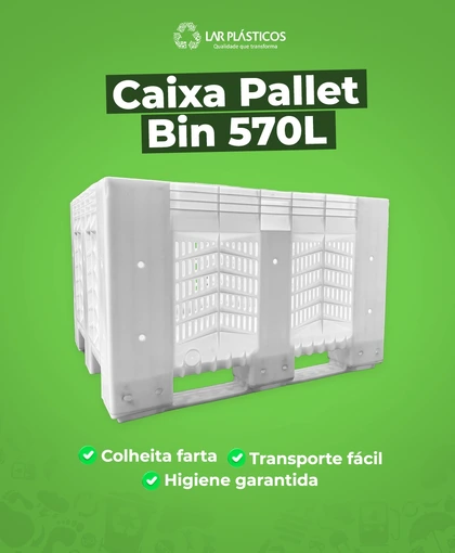 Colheita eficiente e higiênica com a Caixa Pallet Bin da Lar Plásticos