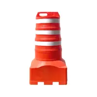 Cone Barril Base Quadrada Lar Plásticos: Sinalização Refletiva Durável - imagem 1