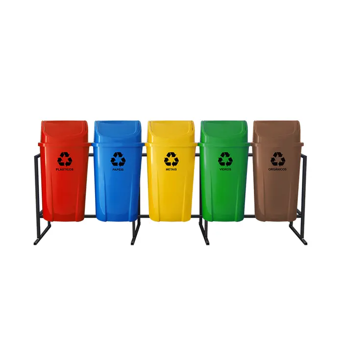 Coleta Seletiva Basculante 60 Litros