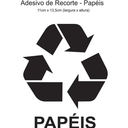 Adesivo Para Lixeira - Papéis