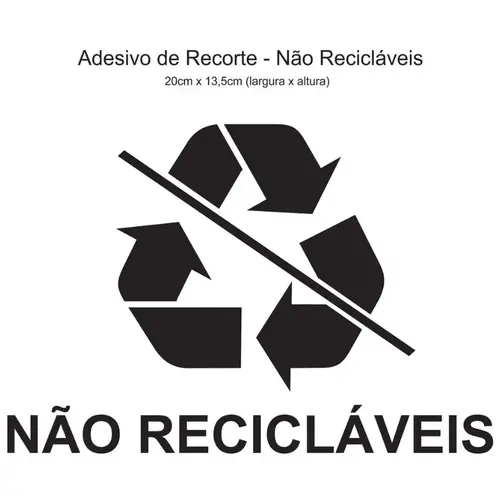 Adesivo Para Lixeira - Não Recicláveis