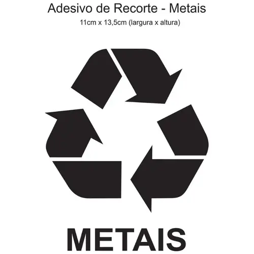 Adesivo Para Lixeira - Metais