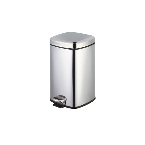 Lixeira Inox Com Pedal Quadrada