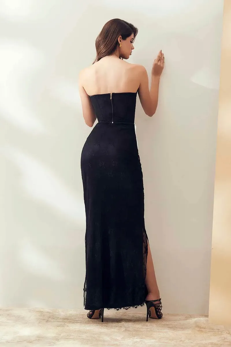 Corset em Tule Relva com Recorte em Veludo