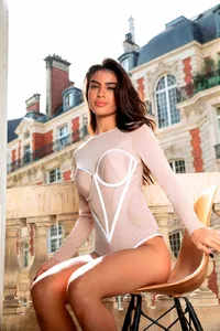 Body Vitrail em Tule Manga Longa - imagem 1