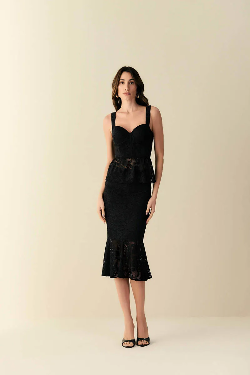 Top Corselet Peplum com Bojo