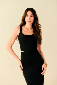 Top Cropped Canelado Marrom Essencial - imagem 5