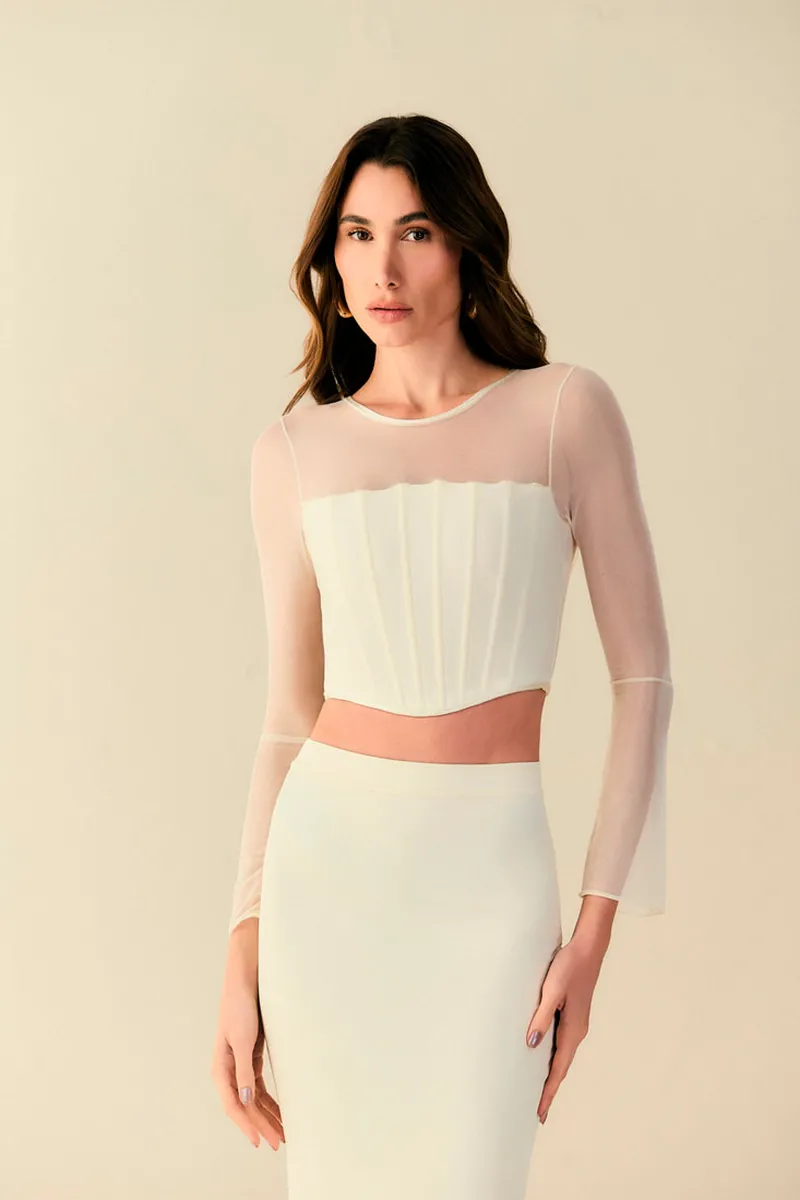 Top Corselet Manga Longa