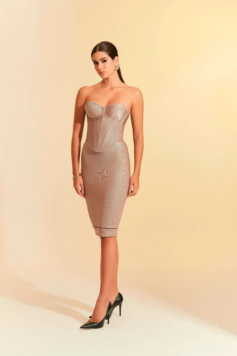 Corset Délhi em Microfibra (canelado)