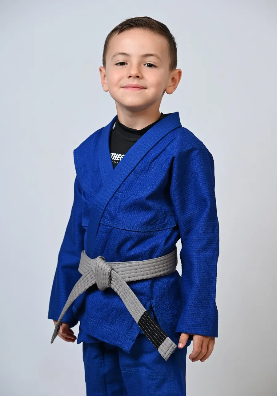 Kimono Infantil In The Guard Liso Azul