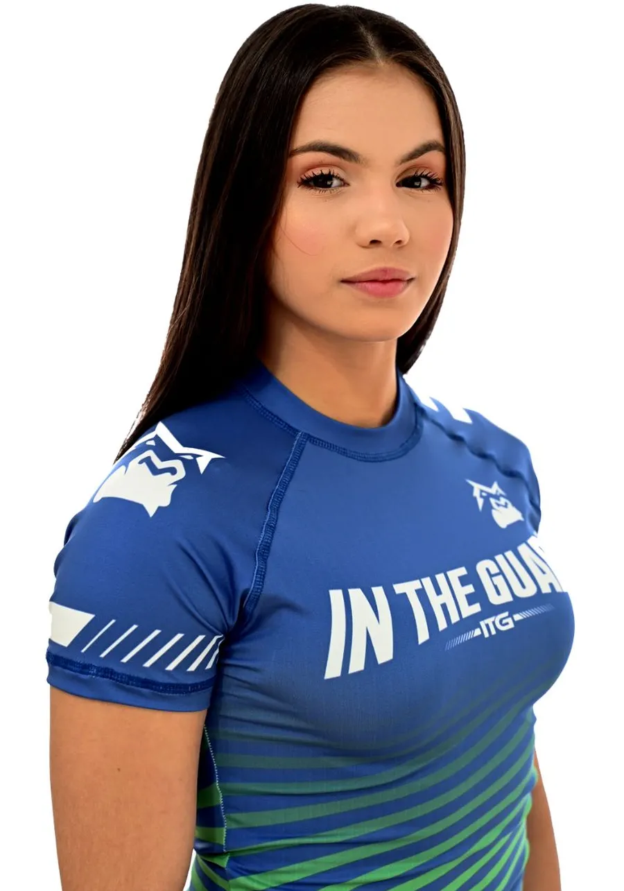 Rash Guard Feminina Brasil Azul