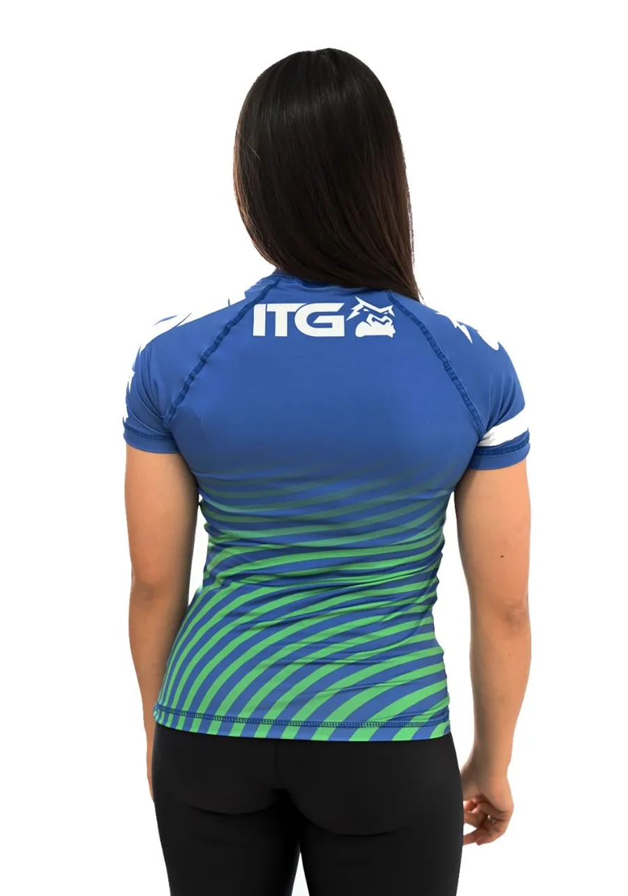 Rash Guard Feminina Brasil Azul