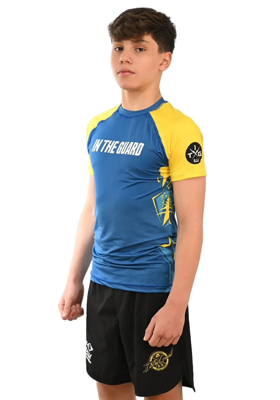 Rash Guard Infantil Brasil Azul